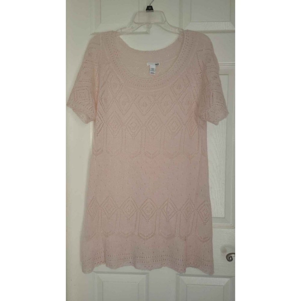 H & M Wool Blend Blush Sweater dress Sz Medium